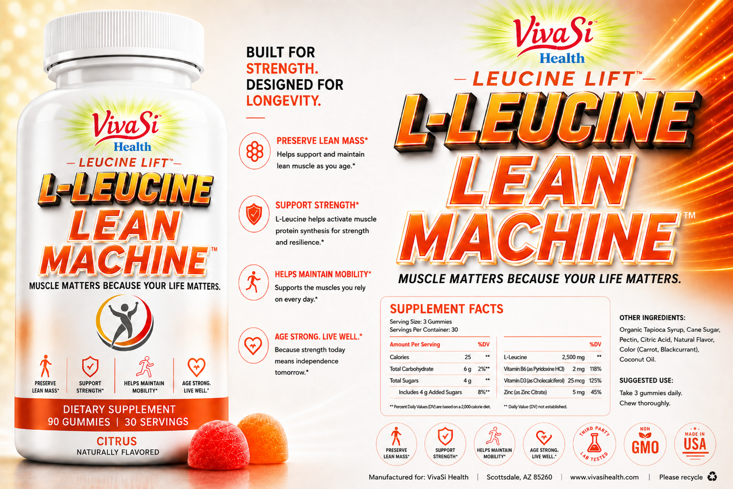 Longevity Leucine - Activateur de synthèse musculaire